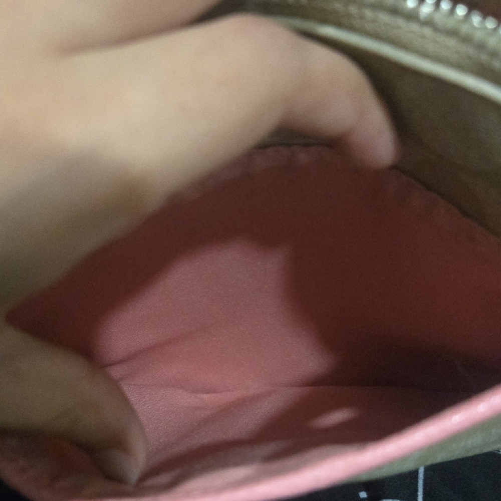 Coach Pink and Tan Signature Crossbody Bag - Picture 4 of 4